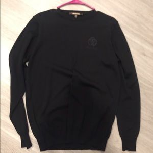 New Roberto Cavalli men wool sweater black sz M